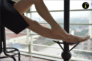 IESS 019 Xiao Liu: Classic Nude Oil Shiny Stockings Volume 2 - image 23