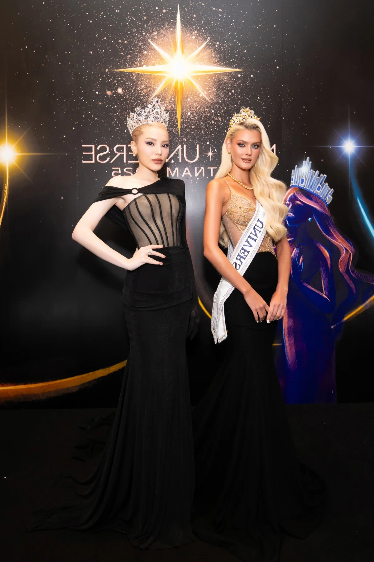 Vietnamese Beauty Ky Duyen Shines Alongside Miss Universe 2024 at Exclusive Event