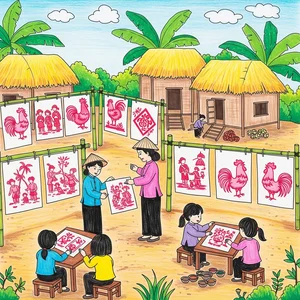 Traditional Vietnamese Craft Villages: Meaningful Paintings Celebrating Cultural Heritage - image 10