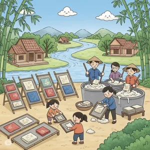 Traditional Vietnamese Craft Villages: Meaningful Paintings Celebrating Cultural Heritage - image 7