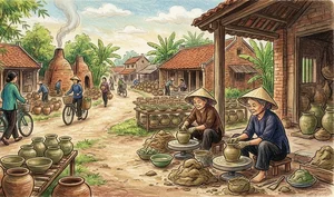 Traditional Vietnamese Craft Villages: Meaningful Paintings Celebrating Cultural Heritage - image 14