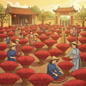 Traditional Vietnamese Craft Villages: Meaningful Paintings Celebrating Cultural Heritage - image 25