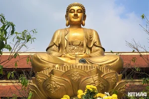 Stunning Giant Temple Gate Becomes a Must-Visit Tet Destination - image 1