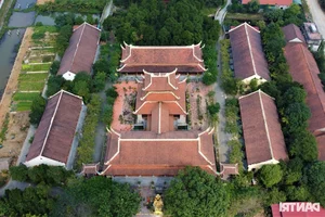 Stunning Giant Temple Gate Becomes a Must-Visit Tet Destination - image 2