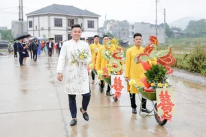Unique Vietnamese Engagement Ceremonies: Bringing Wedding Gifts in Wheelbarrows - image 4