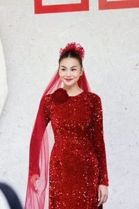 Thanh Hang Shines in Gorgeous Sequined Ao Dai for Her Wedding Day - image 7