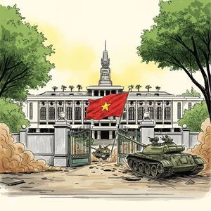 Top 50+ Historical Tank Drawings Commemorating Independence Palace - image 10