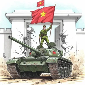 Top 50+ Historical Tank Drawings Commemorating Independence Palace - image 14