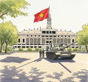 Top 50+ Historical Tank Drawings Commemorating Independence Palace - image 12