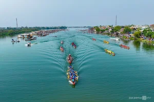 Traditional Boat Racing Festival on the Perfume River in Hue Vietnam - image 1