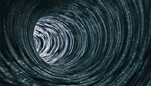 Mysterious Black Hole Moon Rises Over Alien Planet Sky - image 2