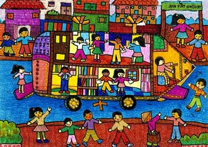 75+ Simple and Beautiful School Library Drawing Ideas - image 14