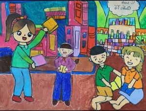 75+ Simple and Beautiful School Library Drawing Ideas - image 34