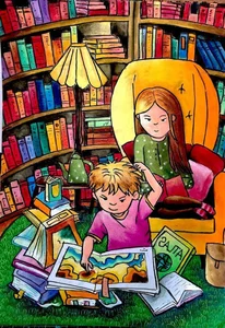 75+ Simple and Beautiful School Library Drawing Ideas - image 10