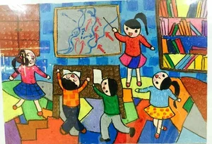 75+ Simple and Beautiful School Library Drawing Ideas - image 30