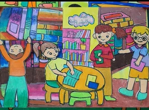 75+ Simple and Beautiful School Library Drawing Ideas - image 22