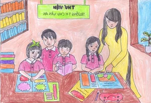 75+ Simple and Beautiful School Library Drawing Ideas - image 5