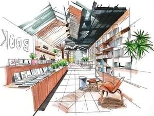 75+ Simple and Beautiful School Library Drawing Ideas - image 18