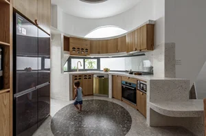 Modern Tube House Design: Open Concept Featuring Unique Fish Scale Ventilation Bricks - image 5