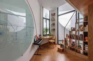 Modern Tube House Design: Open Concept Featuring Unique Fish Scale Ventilation Bricks - image 8