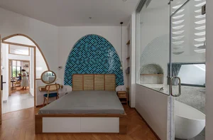 Modern Tube House Design: Open Concept Featuring Unique Fish Scale Ventilation Bricks - image 13