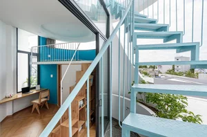Modern Tube House Design: Open Concept Featuring Unique Fish Scale Ventilation Bricks - image 7