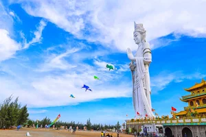 Vibrant Artistic Kites Light Up the Sky Near Minh Duc Pagoda - image 7