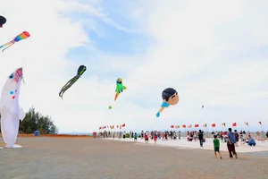 Vibrant Artistic Kites Light Up the Sky Near Minh Duc Pagoda - image 5