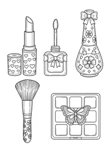 99+ Creative Makeup Coloring Pages for Kids: Fun, Easy, and Printable Designs - image 8