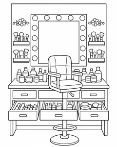 99+ Creative Makeup Coloring Pages for Kids: Fun, Easy, and Printable Designs - image 1