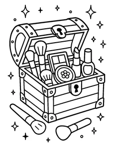 99+ Creative Makeup Coloring Pages for Kids: Fun, Easy, and Printable Designs - image 34