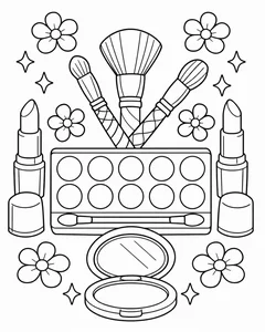 99+ Creative Makeup Coloring Pages for Kids: Fun, Easy, and Printable Designs - image 9
