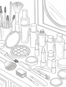 99+ Creative Makeup Coloring Pages for Kids: Fun, Easy, and Printable Designs - image 11