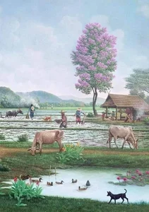 Rustic Countryside Art: 89+ Beautiful Paintings Celebrating Farming Life - image 7