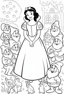 266+ Enchanting Snow White Coloring Pages for Kids and Disney Fans - image 15