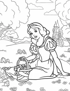 266+ Enchanting Snow White Coloring Pages for Kids and Disney Fans - image 30