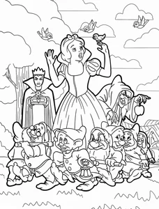 266+ Enchanting Snow White Coloring Pages for Kids and Disney Fans - image 14