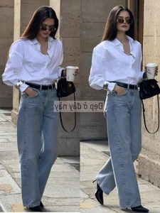 The Ultimate 2026 Fashion Trend: White Shirts and Wide-Leg Jeans - image 1