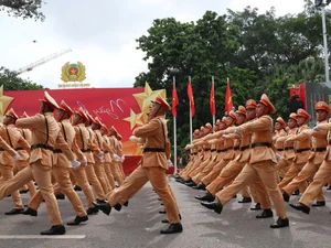 Spectacular Military Parade and Public March by Hanoi Police Force - image 2