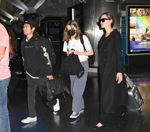 Pax Jolie-Pitt and Angelina Jolie Elegant Mother-Son Duo Public Appearance - image 0