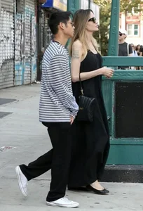 Pax Jolie-Pitt and Angelina Jolie Elegant Mother-Son Duo Public Appearance - image 2