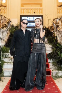Thuy Tien and Diem My 9X Dazzle in Bold Cutout Gowns on the Red Carpet - image 9
