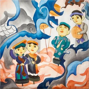 Vietnamese Water Puppetry Art: Traditional Cultural Paintings Gallery - image 17