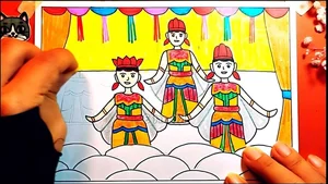 Vietnamese Water Puppetry Art: Traditional Cultural Paintings Gallery - image 9