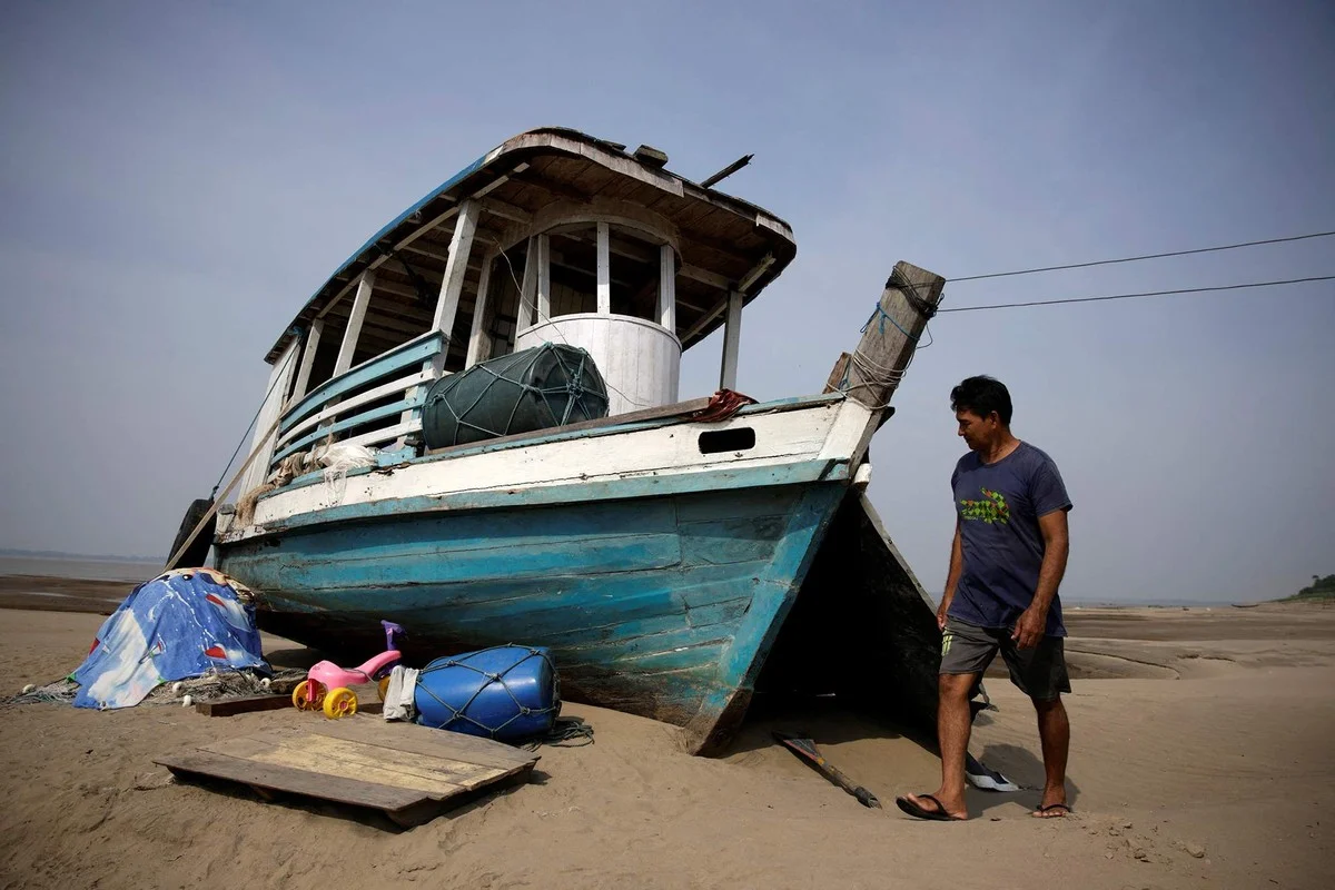 The Amazon River Drying Up: A Close-Up of a Record Drought