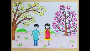 Beautiful Spring Drawing Ideas and Warm Vibrant Art Inspiration - image 1
