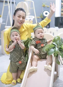 Vietnamese Celebrities and Their Families Join the Grand Festival Spirit - image 1