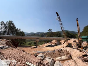New Viaduct on Mimosa Pass Da Lat Nears Completion Before Official Opening - image 2