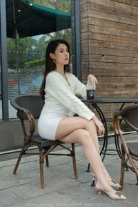 Xiao Bao White Hip Skirt IESS Elegant Collection - image 71