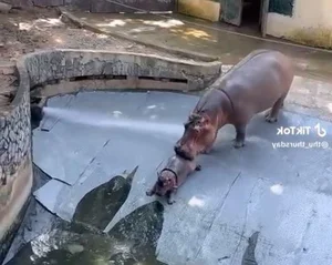 Adorable Hippo Calf at Hanoi Zoo Becomes an Internet Sensation - image 2